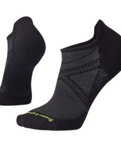 Smartwool PhD Run Light Elite Micro Sock - Black / Charcoal / Lime Green Men