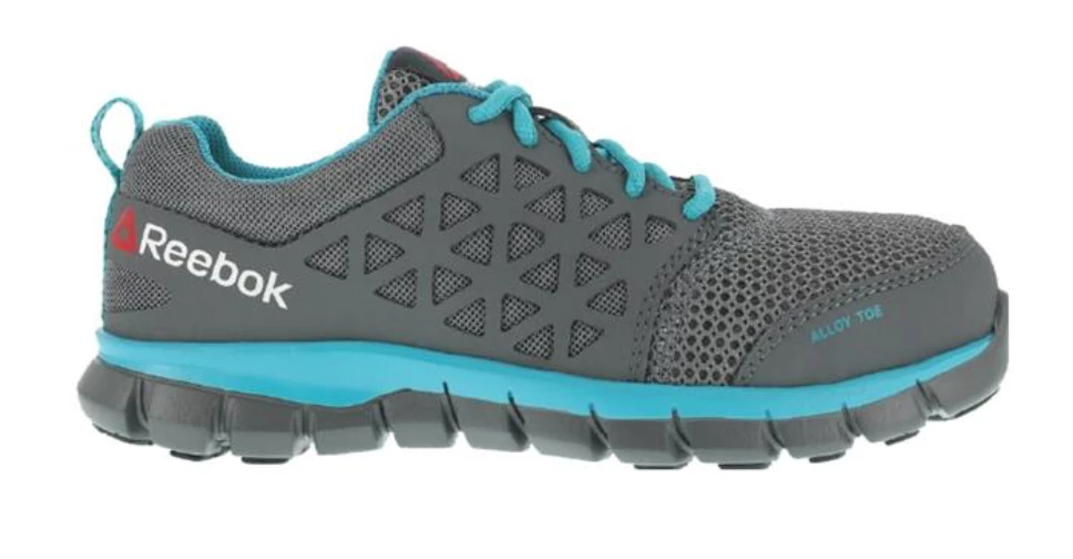 'Reebok' Women's Sublite Cushion ESD SR Alloy Toe - Grey / Turquoise 6 'Reebok' Women's Sublite Cushion ESD SR Alloy Toe - Grey / Turquoise