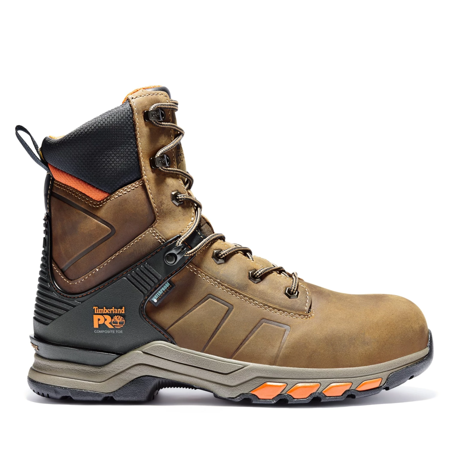 'Timberland Pro' Men's 8" Hypercharge WP Comp Toe - Brown / Black 3 'Timberland Pro' Men's 8" Hypercharge WP Comp Toe - Brown / Black