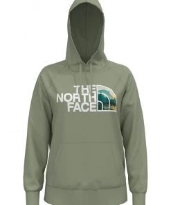 'The North Face' Women's Half Dome Pullover Hoodie - Tea Green