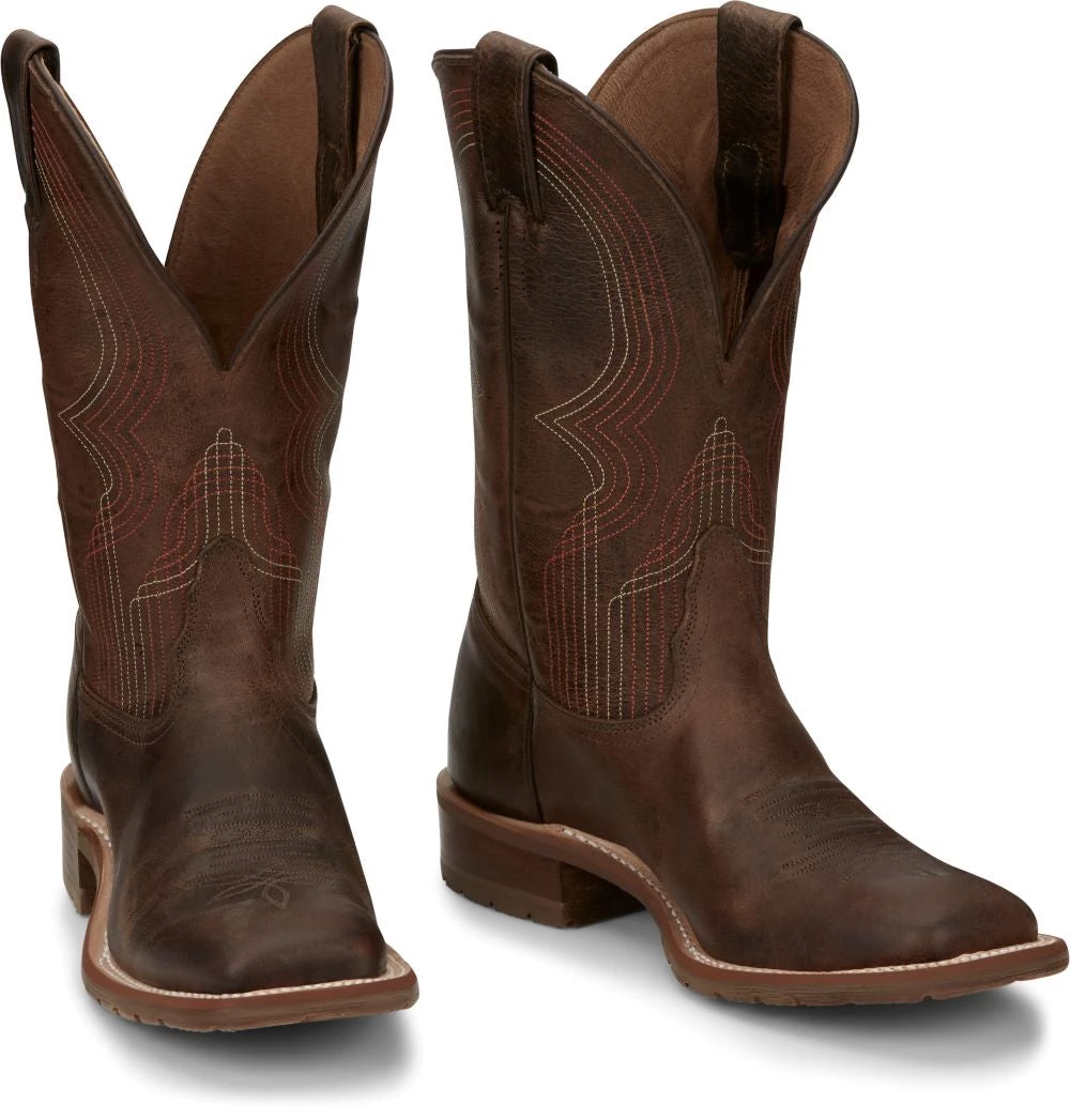 Justin Brands 'Tony Lama' Women's 11" Delaney Western Square Toe - Brown 9 Justin Brands 'Tony Lama' Women's 11" Delaney Western Square Toe - Brown