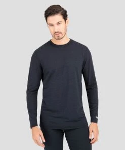 TERRAMAR BASE LAYER 'Terramar' Men's Transport® Merino Wool Crew - Nine Iron