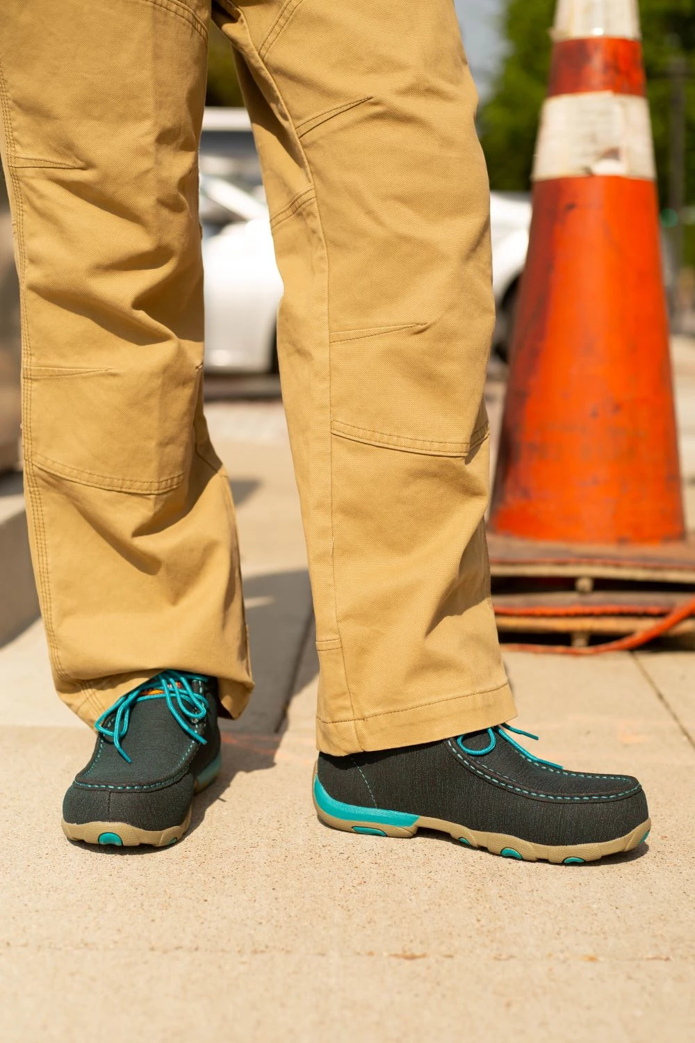 Twisted X Boots 'Twisted X' Women's Chukka Driving Moc EH Comp Toe - Dark Teal / Turquoise 10 Twisted X Boots 'Twisted X' Women's Chukka Driving Moc EH Comp Toe - Dark Teal / Turquoise