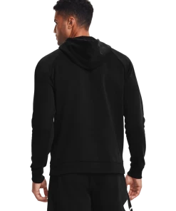 'Under Armour' Men's Rival Fleece Big Logo Hoodie - Black / Onyx White