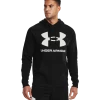 'Under Armour' Men's Rival Fleece Big Logo Hoodie - Black / Onyx White