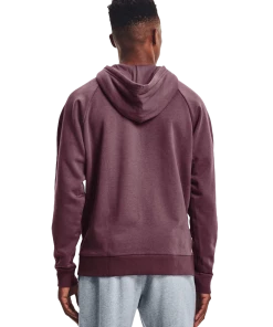 'Under Armour' Men's Rival Fleece Big Logo Hoodie - Ash Plum / Mauve Pink 5 'Under Armour' Men's Rival Fleece Big Logo Hoodie - Ash Plum / Mauve Pink