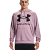 'Under Armour' Men's Rival Fleece Big Logo Hoodie - Mauve Pink / Black 1 'Under Armour' Men's Rival Fleece Big Logo Hoodie - Mauve Pink / Black