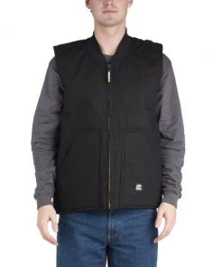 'Berne' Men's Duck Workman's Vest - Black