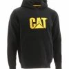 'Caterpillar' Men's Trademark Hooded Sweatshirt - Black