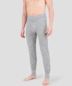 TERRAMAR BASE LAYER 'Terramar' Men's 3.0 Merino Wool Bi-Layer Heritage Pant - Grey Heather (Tall)