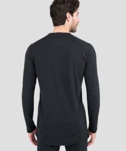 TERRAMAR BASE LAYER 'Terramar' Men's 4.0 Military Fleece Heritage Crew - Black (Tall)