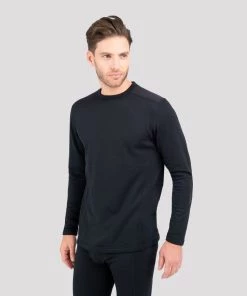 TERRAMAR BASE LAYER'Terramar' Men's 3.0 Ecolator® Performance Crew - Black
