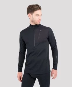 TERRAMAR BASE LAYER 'Terramar' Men's 3.0 Ecolator® Performance Half Zip - Black