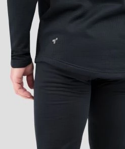 TERRAMAR BASE LAYER 'Terramar' Men's 3.0 Ecolator® Performance Half Zip - Black