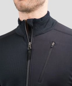 TERRAMAR BASE LAYER 'Terramar' Men's 3.0 Ecolator® Performance Half Zip - Black