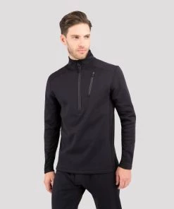 TERRAMAR BASE LAYER 'Terramar' Men's 4.0 Beast Performance Half Zip - Black