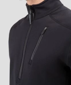 TERRAMAR BASE LAYER 'Terramar' Men's 4.0 Beast Performance Half Zip - Black