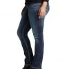 SILVER JEANS CO 'Silver Jeans' Women's Suki Mid Rise Straight Leg - Dark Indigo (Ext. Sizes)