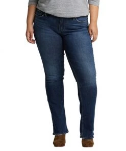 SILVER JEANS CO 'Silver Jeans' Women's Suki Mid Rise Slim Boot - Dark Indigo (Ext. Sizes)