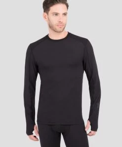 TERRAMAR BASE LAYER'Terramar' Men's 2.0 Thermolator® Performance Crew - Black