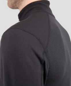 TERRAMAR BASE LAYER 'Terramar' Men's 2.0 Thermolator® Performance Half Zip - Black