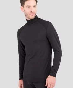 TERRAMAR BASE LAYER 'Terramar' Men's 2.0 Thermolator® Performance Turtle Neck - Black