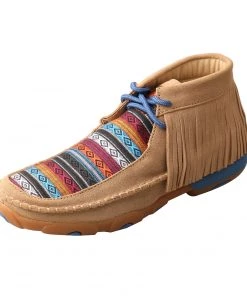 Twisted X Boots Driving Moccasin - Serape Fringe / Sand Suede Women