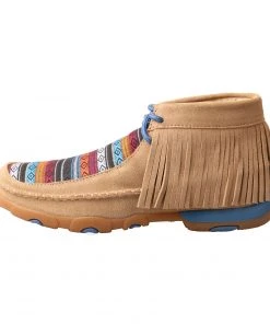 Twisted X Boots Driving Moccasin - Serape Fringe / Sand Suede Women