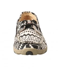 Twisted X Boots 'Twisted X' Women's Driving Moccasin - Black / White