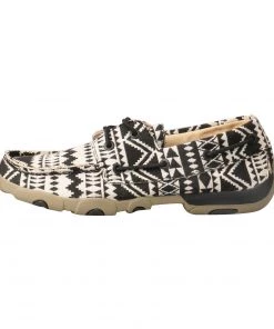 Twisted X Boots 'Twisted X' Women's Driving Moccasin - Black / White