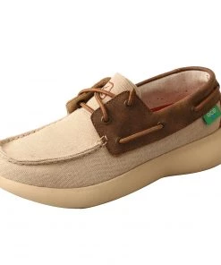 Twisted X Boots 'Twisted X' Women's EVA12R Boat Shoe - Khaki / Bomber