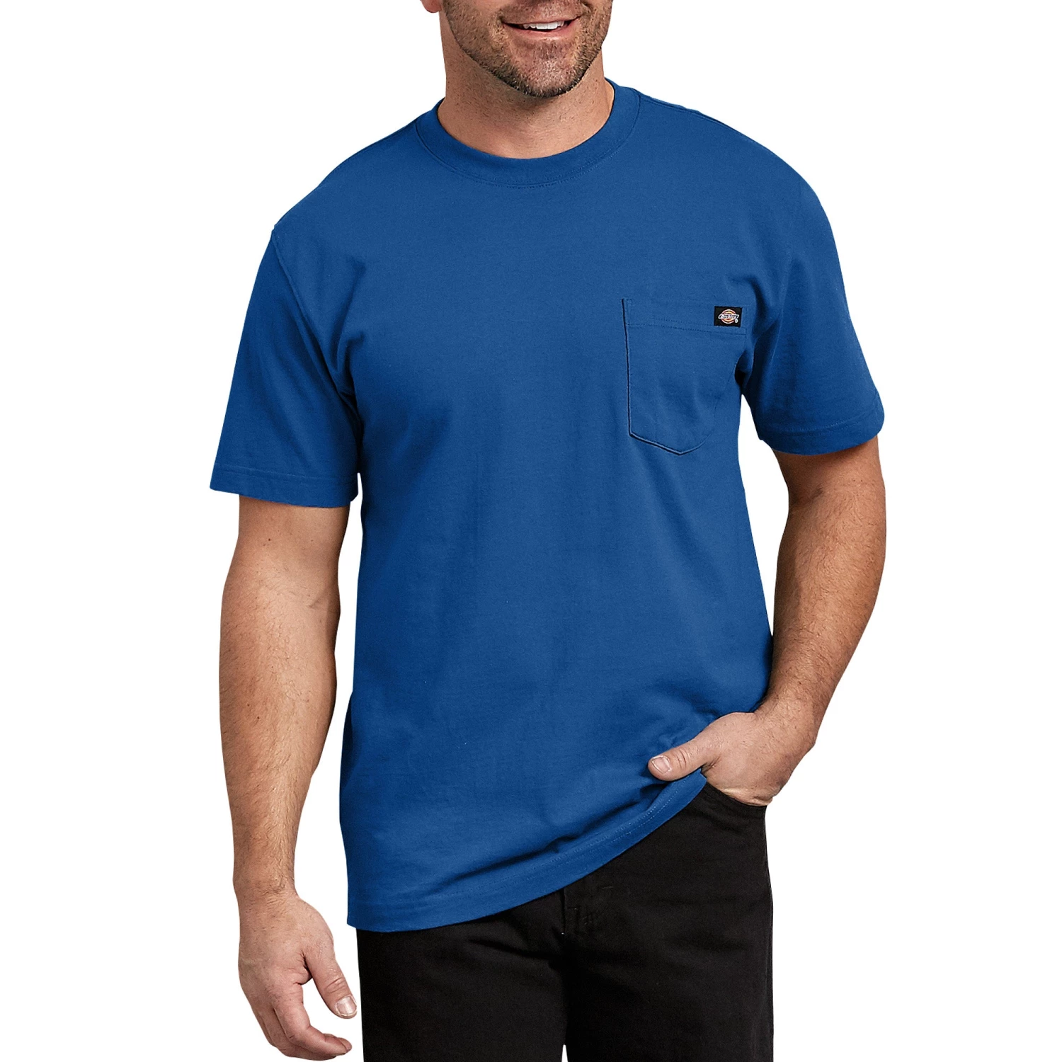 Men 'Dickies' Heavyweight Crew T-Shirt - Royal Blue 3 Men 'Dickies' Heavyweight Crew T-Shirt - Royal Blue