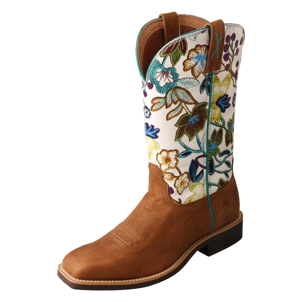 Twisted X Boots 'Twisted X' Women's 11" Top Hand Western - Tan / Floral 3 Twisted X Boots 'Twisted X' Women's 11" Top Hand Western - Tan / Floral