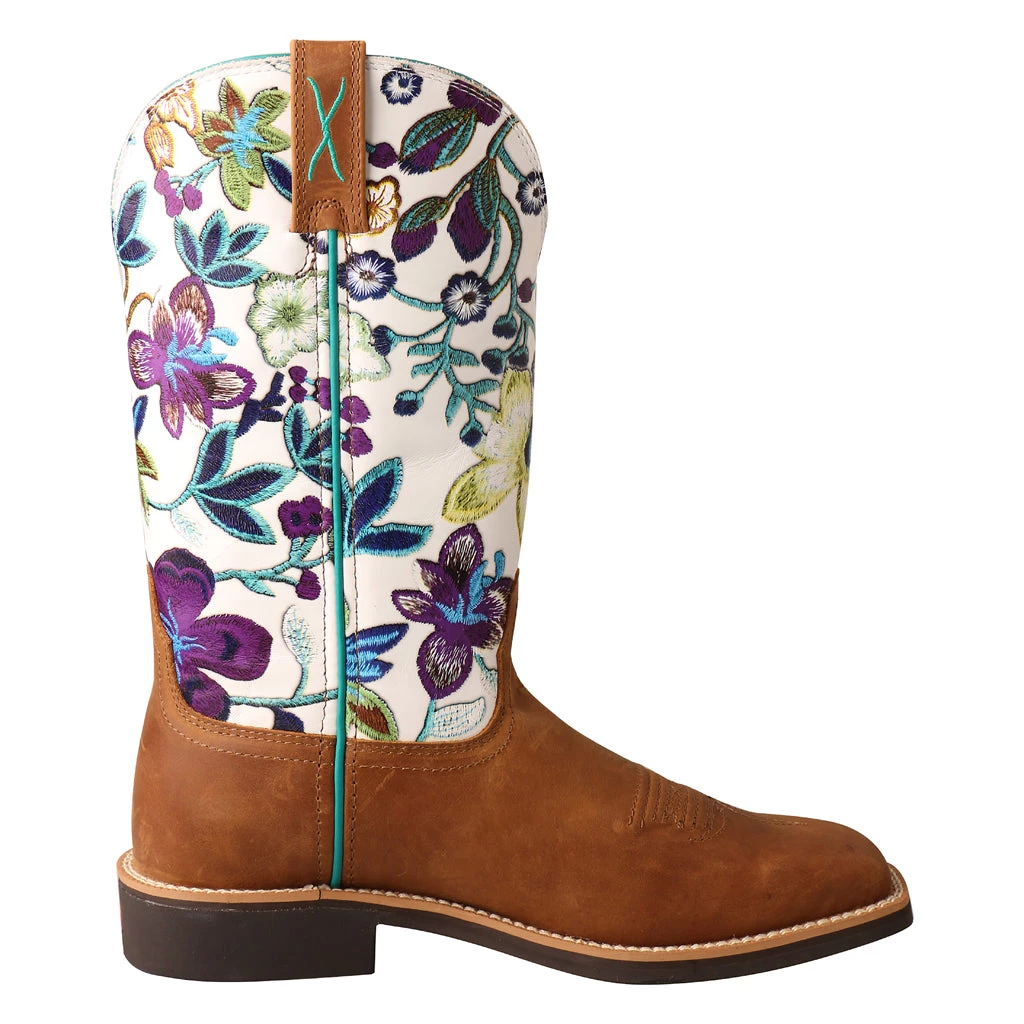 Twisted X Boots 'Twisted X' Women's 11" Top Hand Western - Tan / Floral 8 Twisted X Boots 'Twisted X' Women's 11" Top Hand Western - Tan / Floral