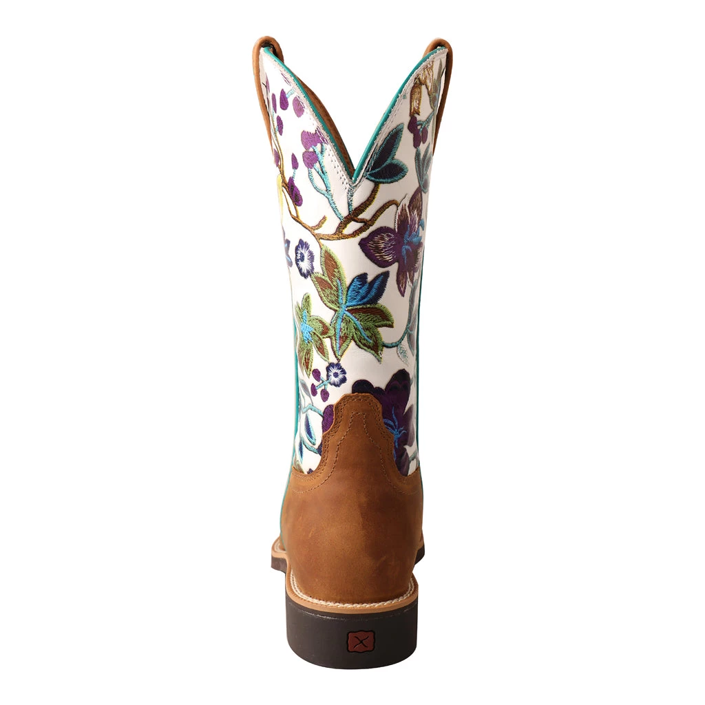 Twisted X Boots 'Twisted X' Women's 11" Top Hand Western - Tan / Floral 6 Twisted X Boots 'Twisted X' Women's 11" Top Hand Western - Tan / Floral