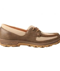 Twisted X Boots 'Twisted X' Women's CellStretch Boat Shoe Driving Moc - Bomber / Khaki 11 Twisted X Boots 'Twisted X' Women's CellStretch Boat Shoe Driving Moc - Bomber / Khaki