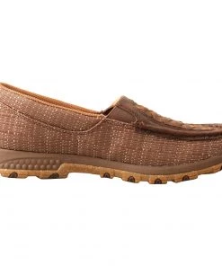 Twisted X Boots 'Twisted X' Women's Cellstretch Slip On Driving Moc - Woven Brown / Coffee
