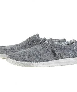 'Hey Dude' Men's Wally Linen - Iron Grey