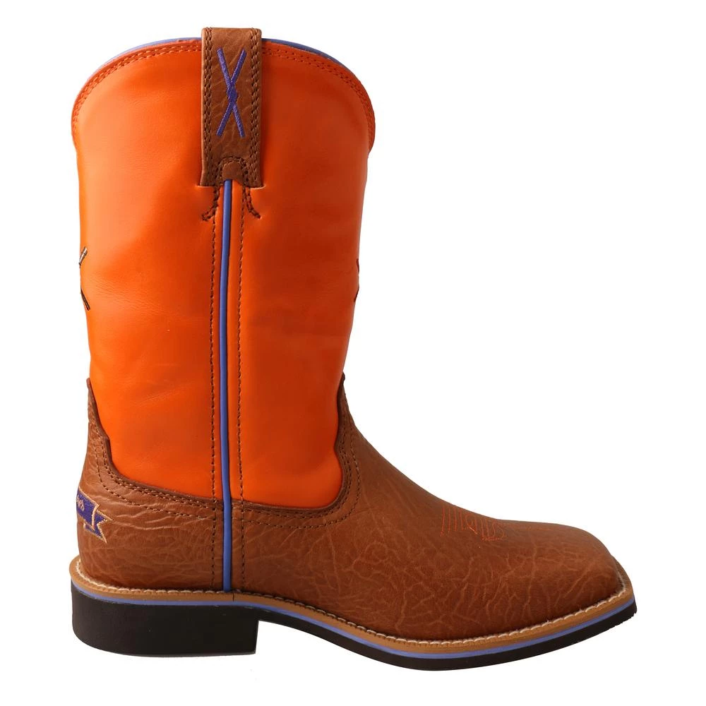 Twisted X Boots 'Twisted X' Youth 9" Western Square Toe - Tan / Orange 7 Twisted X Boots 'Twisted X' Youth 9" Western Square Toe - Tan / Orange