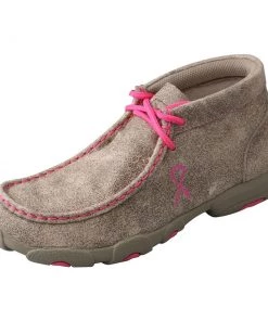 Twisted X Boots 'Twisted X' Kids' Chukka Driving Moc - Dusty Tan / Neon Pink