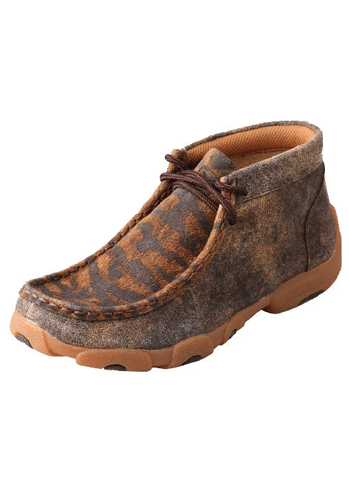 Twisted X Boots 'Twisted X' Kids' Driving Moccasin - Distressed Tiger 3 Twisted X Boots 'Twisted X' Kids' Driving Moccasin - Distressed Tiger