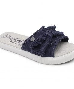 'Blowfish Malibu' Women's Fondue Slide - Pure Navy Hipster Smoked Twill