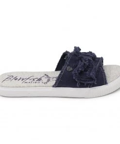 'Blowfish Malibu' Women's Fondue Slide - Pure Navy Hipster Smoked Twill
