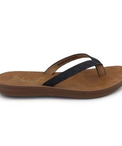 'Blowfish Malibu' Women's Santorini Thong Sandal - Black Sandstone