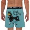 'Lazy One' Men's Stud Muffin Boxer - Blue