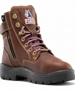 'Steel Blue' Women's 6" Southern Cross EH SR Int. Met Guard Steel Toe - Oak (Wide)