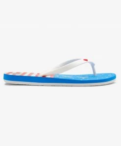 'Roxy' Women's Tahiti VII Sandal - Red / White / Blue 9 'Roxy' Women's Tahiti VII Sandal - Red / White / Blue