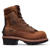 'Timberland Pro' Men's 8" Evergreen Logger EH WP Comp Toe - Brown