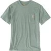 'Carhartt' Men's Workwear Pocket T-Shirt - Leaf Green Snow Heather
