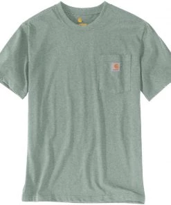 'Carhartt' Men's Workwear Pocket T-Shirt - Leaf Green Snow Heather